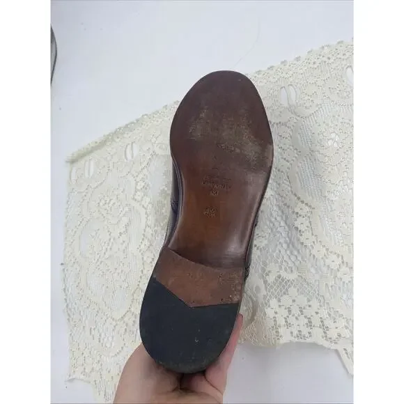 Men's Mario Bruni Oxford dress shoes - size 8 1/2 M- Brown leather - Picture 12 of 12